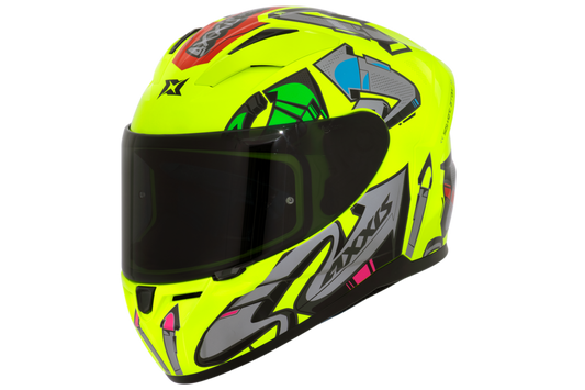 Capacete Axxis Segment Arrows C13 Amarelo Flourescente Brilho