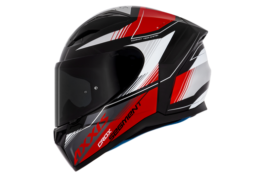 Capacete Axxis Segment Crox B5 Preto Vermelho Brilho