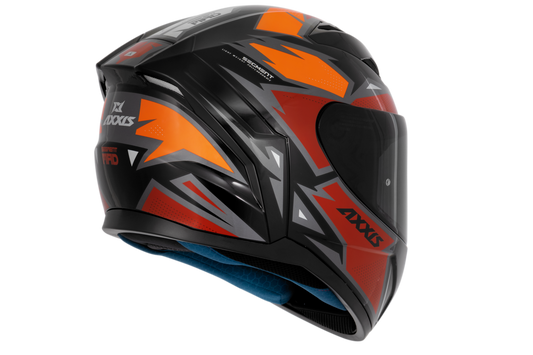 Capacete Axxis Segment Mad B5 Preto Vermelho Brilho