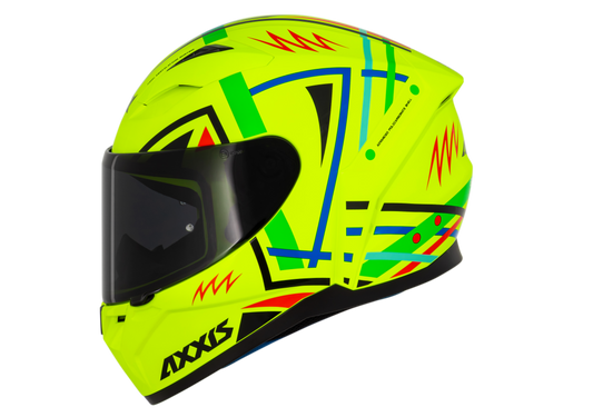 Capacete Axxis Segment Mandalha A3 Amarelo Flourescente Brilho