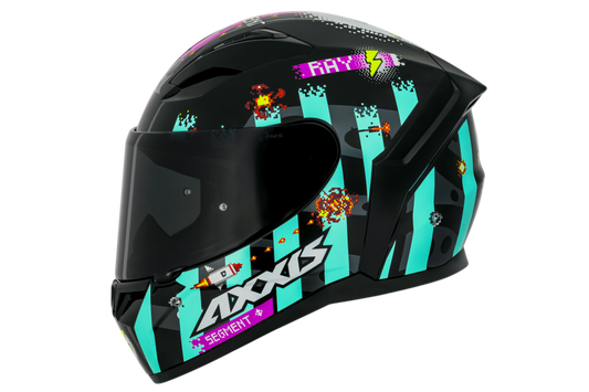 Capacete Axxis Segment Ray B7 Azul Brilho