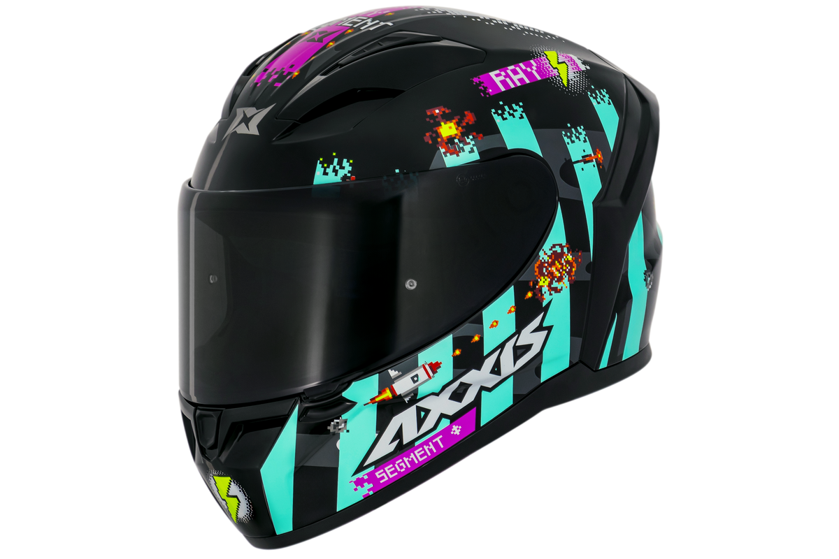 Capacete Axxis Segment Ray B7 Azul Brilho