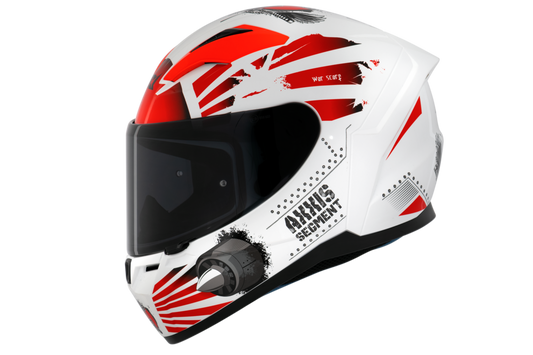 Capacete Axxis Segment War Scarf A0 Branco Brilho