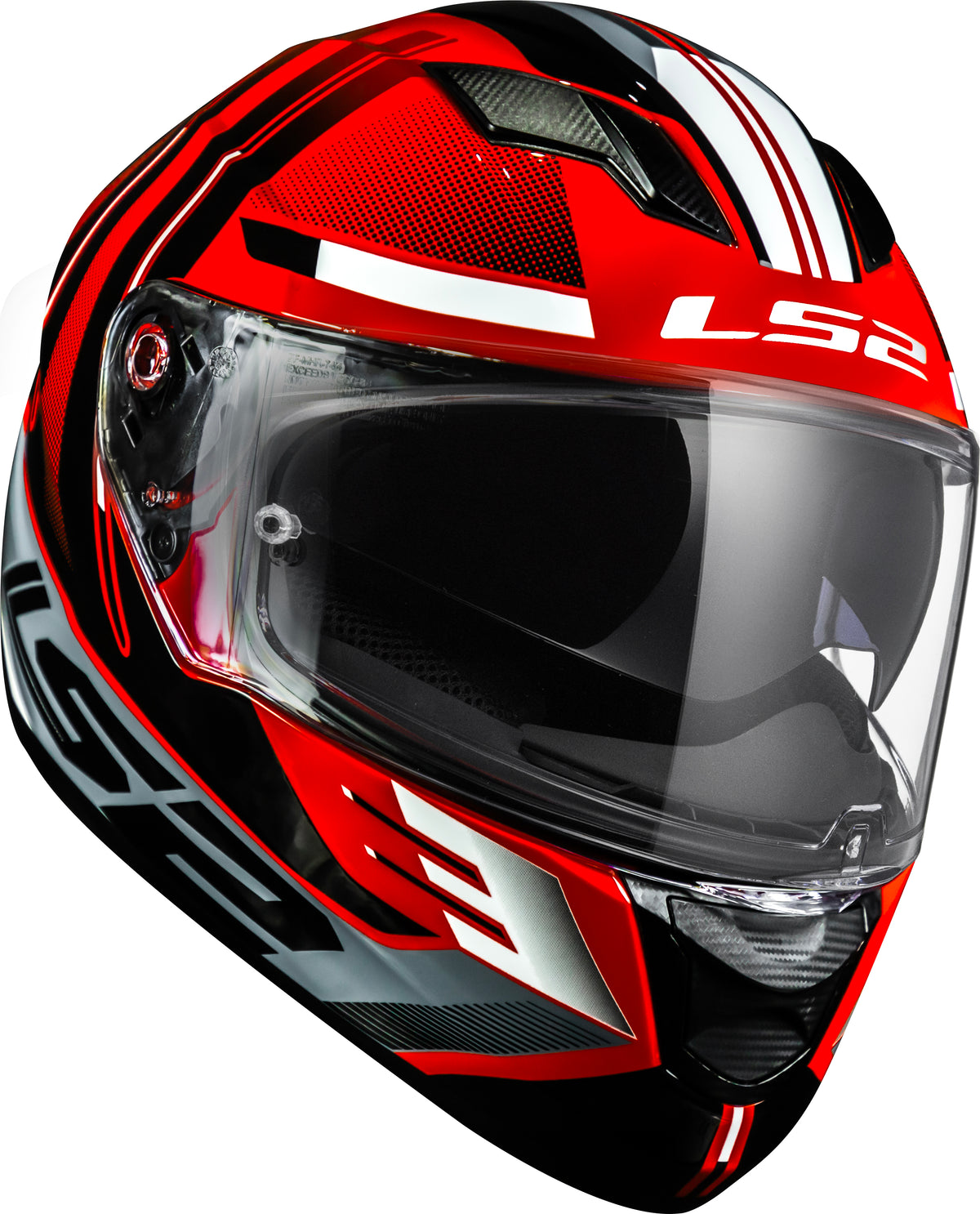 Capacete Ls2 Ff320 Stream Shadow Vermelho Branco