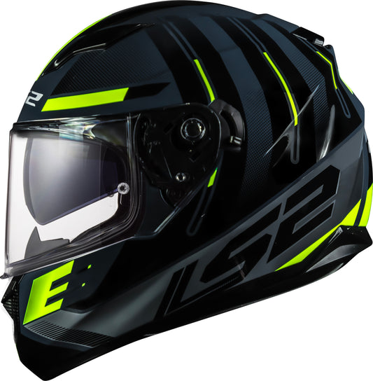 Capacete Ls2 Ff320 Stream Shadow Prata Amarelo