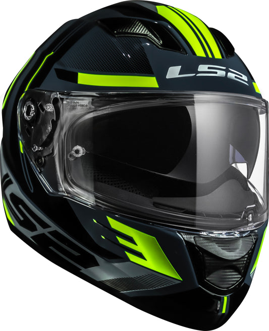 Capacete Ls2 Ff320 Stream Shadow Prata Amarelo