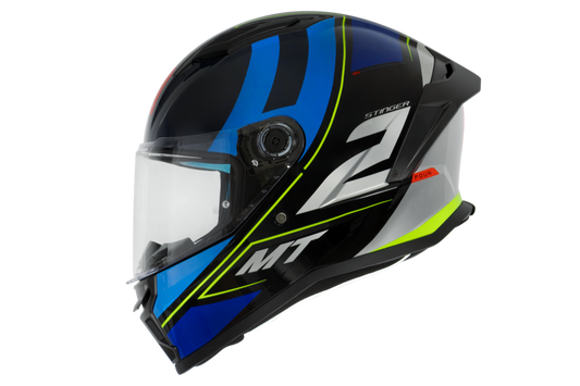 Capacete Mt Helmets Stinger 2 Poun B6 Azul Brilho