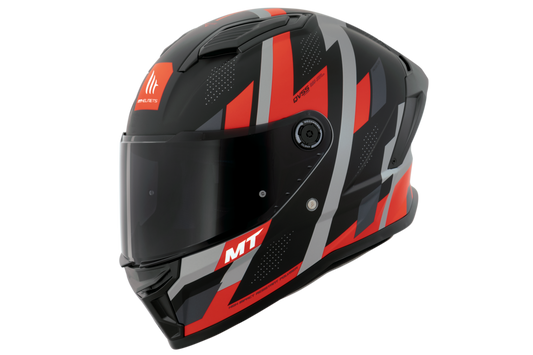 Capacete Mt Helmets Stinger 2 Register A5 Preto Vermelho Matte