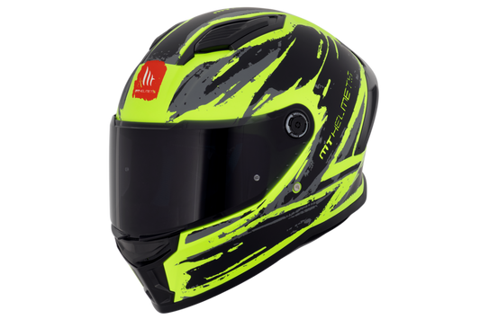 Capacete Mt Helmets Stinger 2 Sketch C1 Preto Amarelo FLourescente Matte