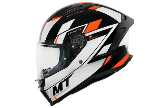 Capacete Mt Helmets Stinger 2 Zivze B4 Laranja Flourescente Brilho