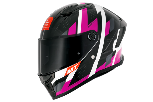 Capacete Mt Helmets Stinger 2 Register B8 Preto Rosa Brilho