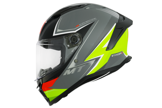 Capacete Mt Helmets Stinger 2 Sr C13 Amarelo Flourescente Matte