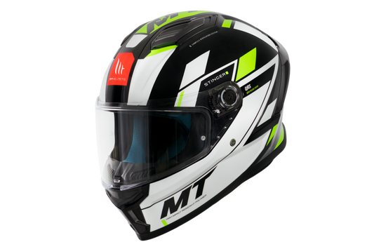 Capacete Mt Helmets Stinger 2 ZivzeB3 Amarelo Flourescente Brilho