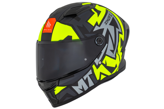 Capacete Mt Helmets Stinger 2 Meld B3 Amarelo Flourescente Brilho