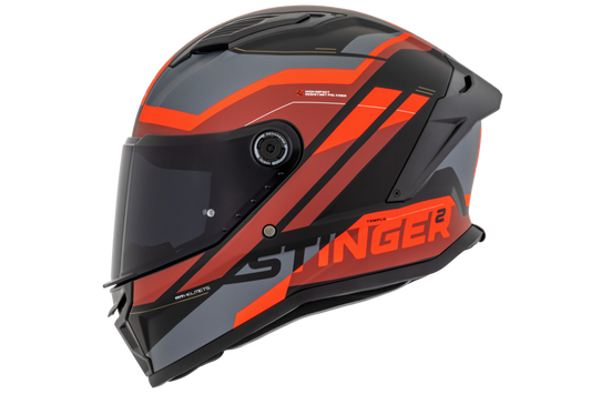 Capacete Mt Helmets Stinger 2 Templo B5 Vermelho Matte
