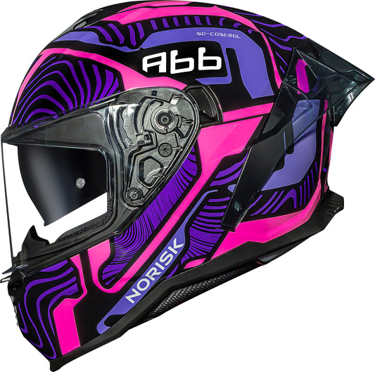 Capacete Norisk Strada II  Fusion Preto Roxo
