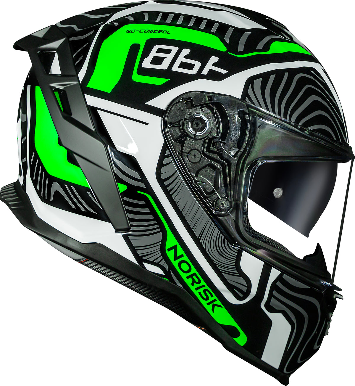 Capacete Norisk Strada II Fusion Preto Verde