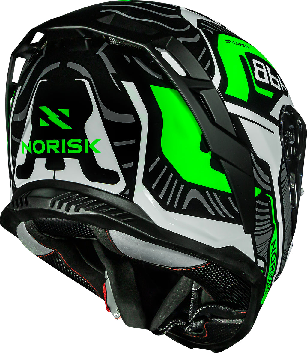 Capacete Norisk Strada II Fusion Preto Verde
