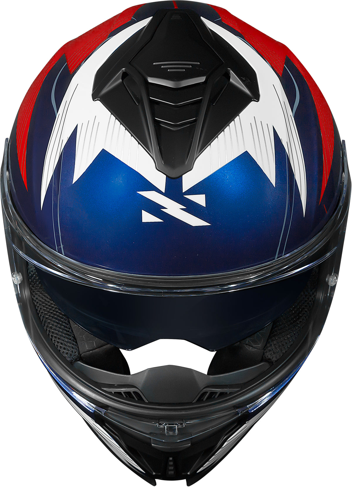 Capacete Norisk Strada II St Branco Azul Vermelho