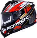 Capacete Norisk Strada Circuit Preto Branco Vermelho