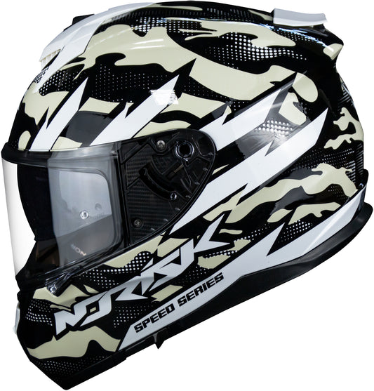 Capacete Norisk Strada Commando Preto Branco