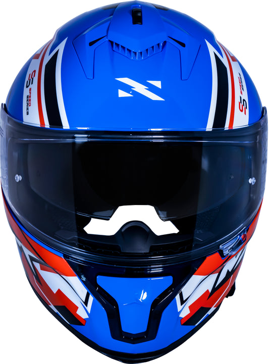 Capacete Norisk Strada Circuit Azul Vermelho Branco