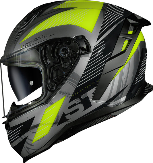 Capacete Norisk Strada II St Titânio preto Amarelo
