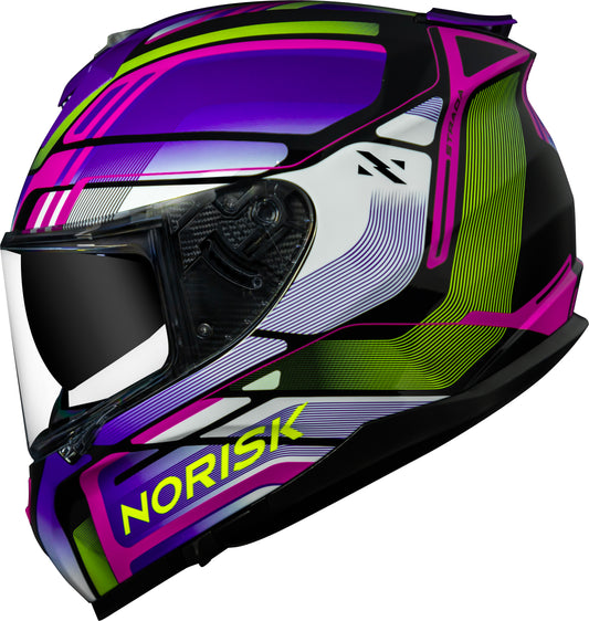 Capacete Norisk Strada Flux Preto Rosa