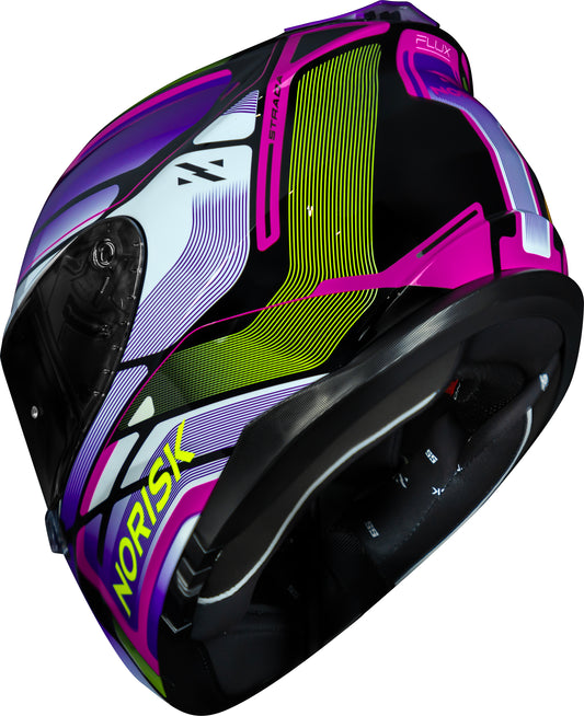 Capacete Norisk Strada Flux Preto Rosa