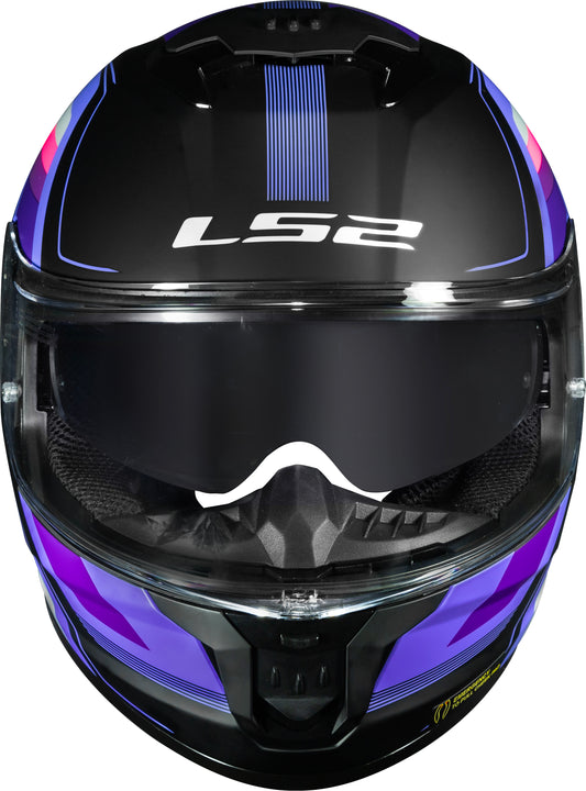 Capacete Ls2 Stream II ff808 Vintage Preto Roxo