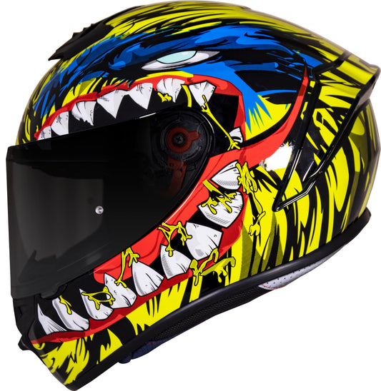 Capacete Norisk Supra Denver Hungry Amarelo Azul