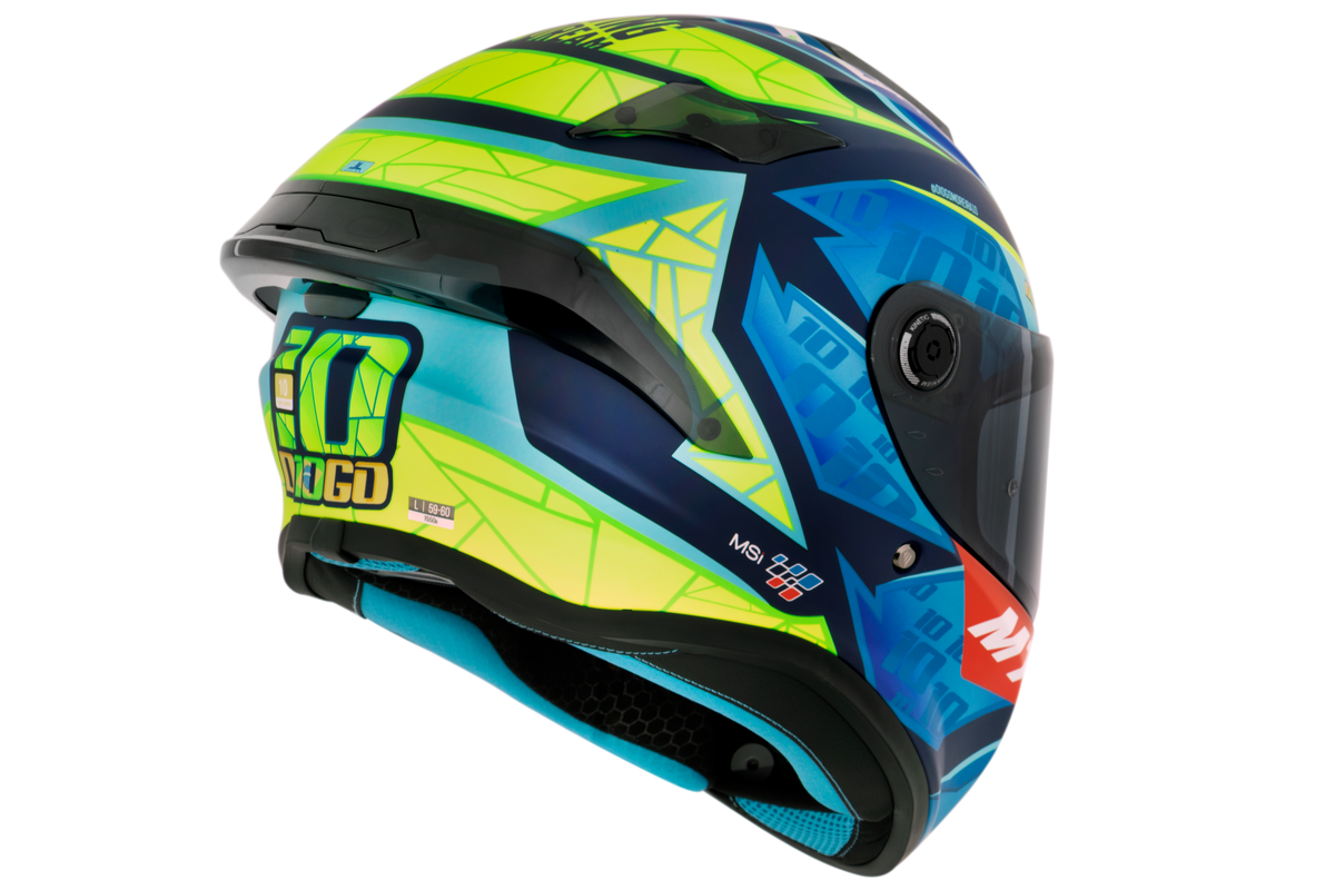 Capacete Mt Helmets Targo S Replica Diogo Moreira 2023 C7 Matte