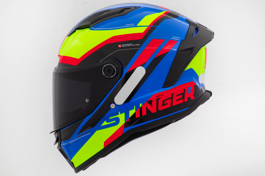 Capacete Mt Helmets Stinger 2 Templo C26 Azul Brilho