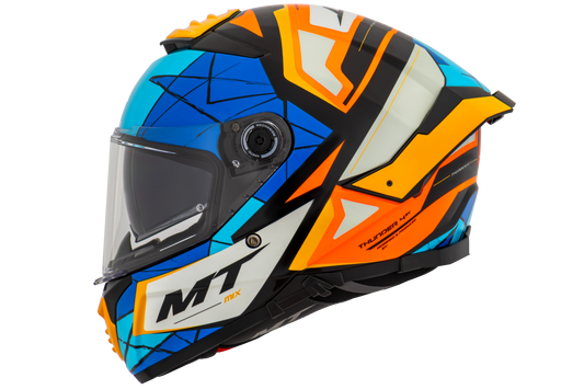 Capacete Mt Helmets Thunder 4 SV Mix C4 Laranja Flourescente Brilho