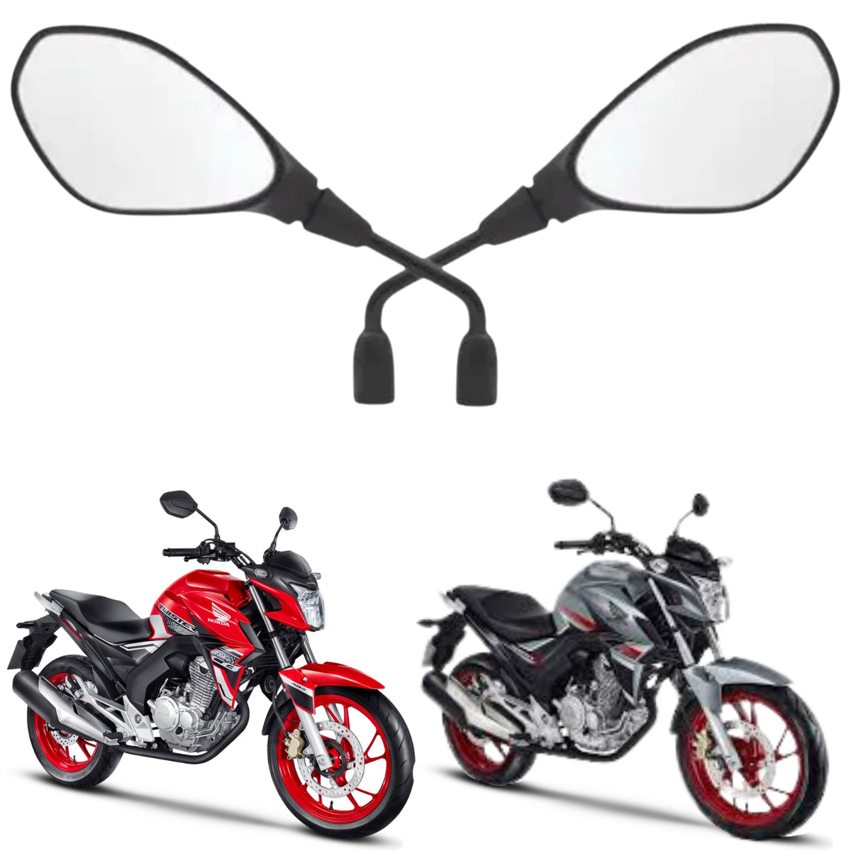 RETROVISOR GVS HASTE FIXA LENTE CONVEXA CB 250 TWISTER 2001-2021