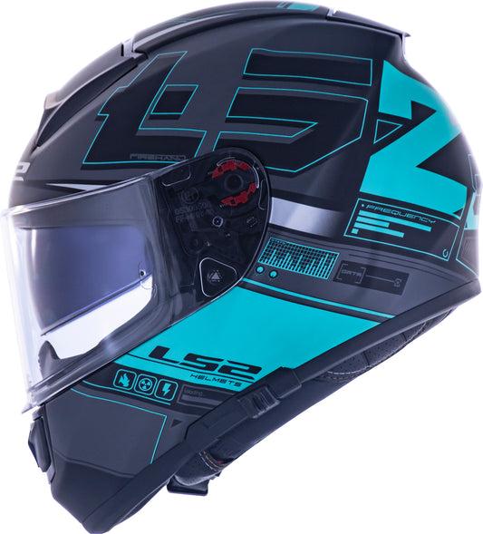 Capacete Ls2 Vector ff397 Frequency Matt Preto Verde