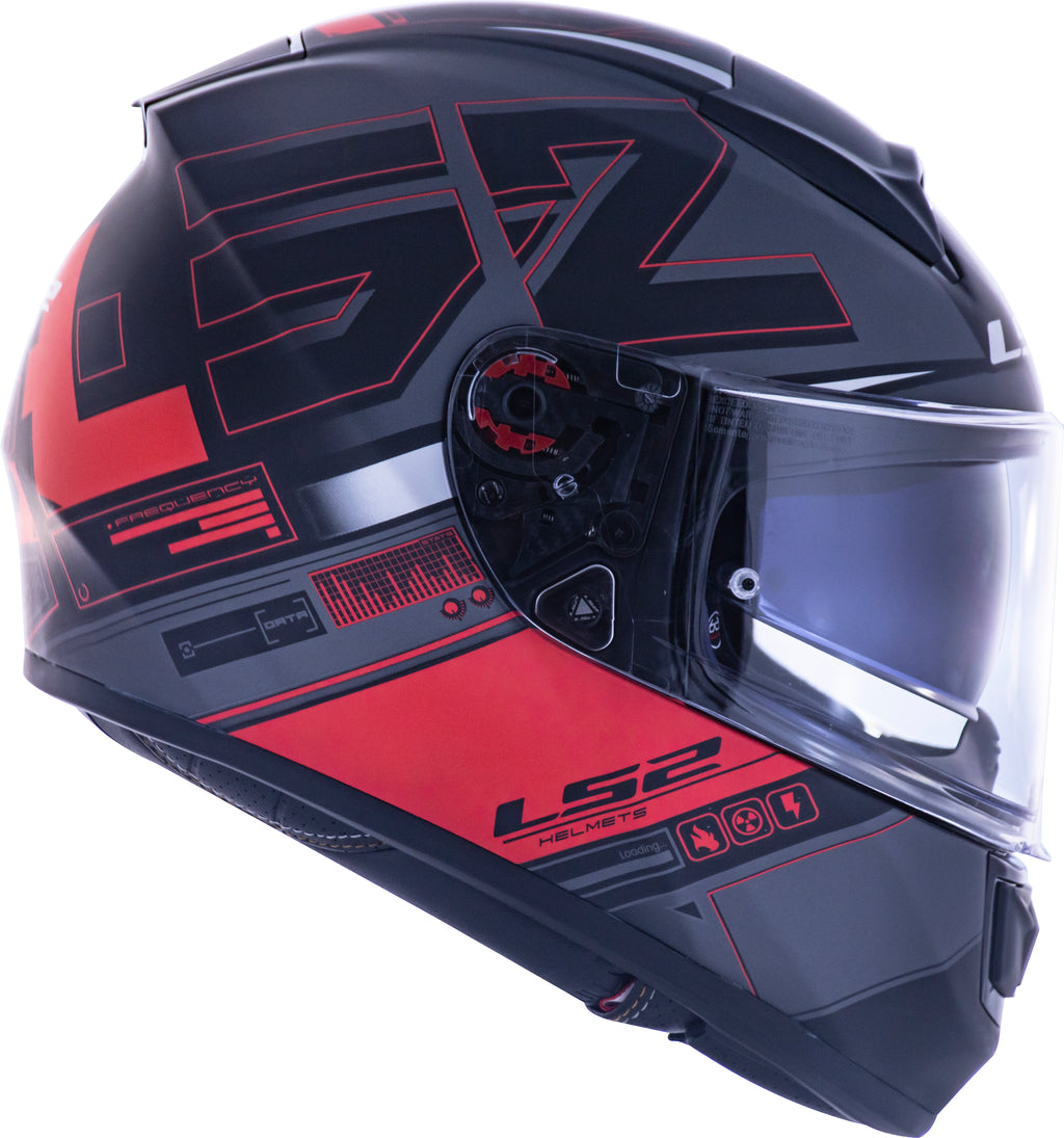 Capacete Ls2 Vector ff397 Frequency Matt Preto Vermelho