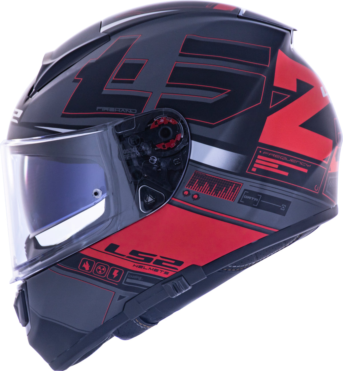 Capacete Ls2 Vector ff397 Frequency Matt Preto Vermelho