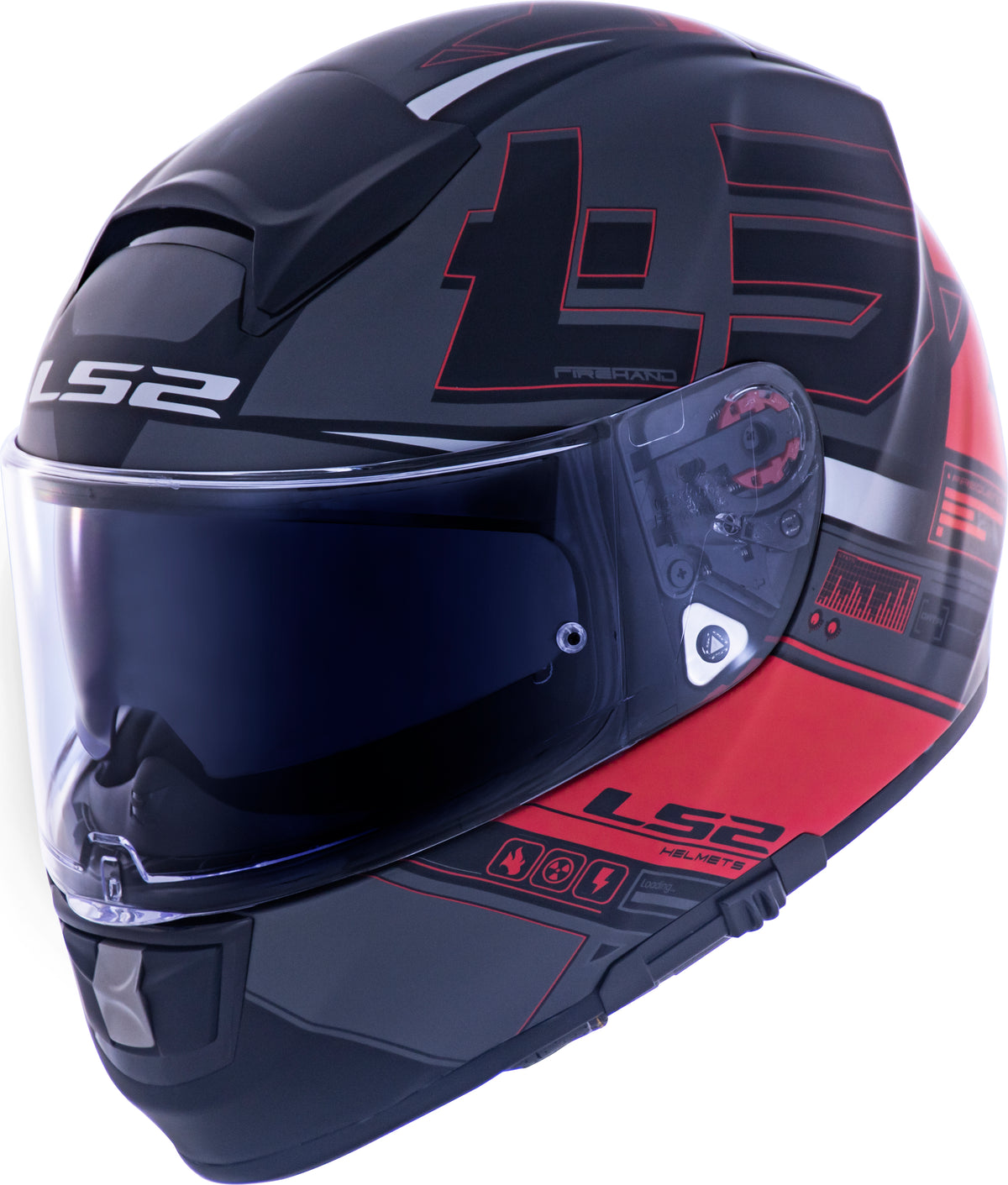 Capacete Ls2 Vector ff397 Frequency Matt Preto Vermelho