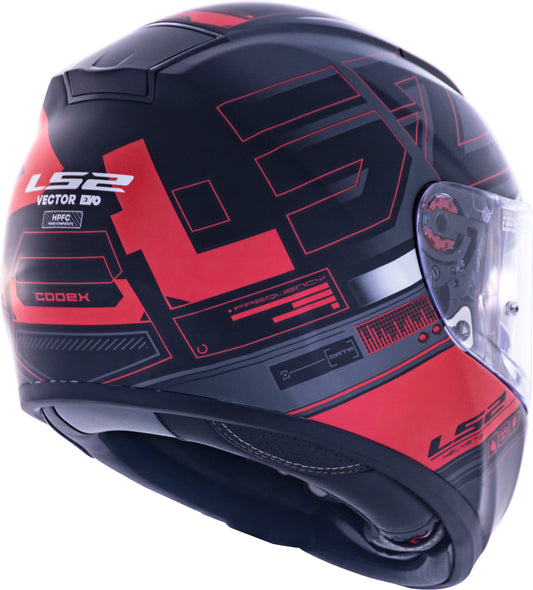 Capacete Ls2 Vector ff397 Frequency Matt Preto Vermelho