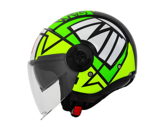 Capacete Mt Helmets Viale SV Gam C16  Verde Flourescente Brilho