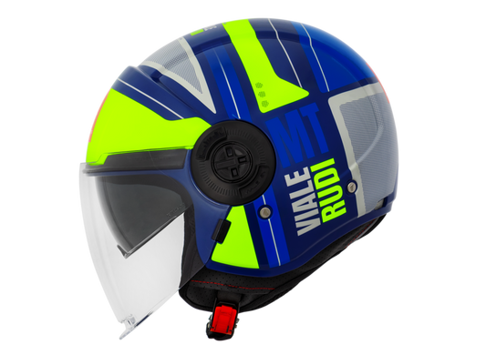 Capacete Mt Helmets Viale SV Rudi D3 Amarelo Flourescente Brilho
