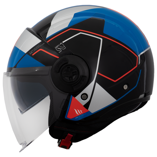 Capacete Mt Helmets Viale SV Shuky A7 Azul Brilho