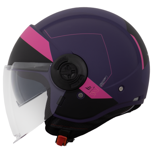 Capacete Mt Helmets Viale SV Unit D8 Rosa Matte
