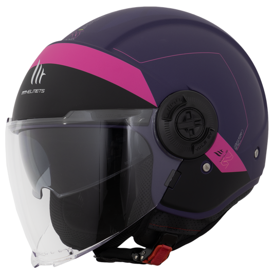 Capacete Mt Helmets Viale SV Unit D8 Rosa Matte