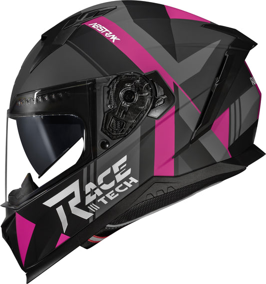Capacete Race Tech Volt Abstrak Preto Rosa