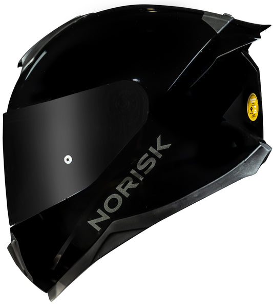 Capacete Norisk Razor Solid Edition Preto Brilho
